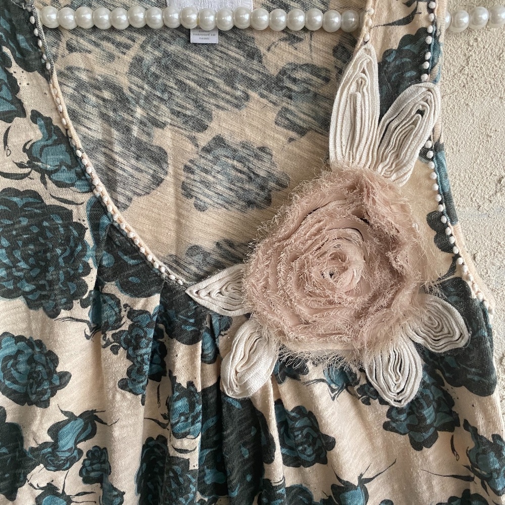 Anthropologie Deletta Floral Sleeveless Tank Top S - Picture 3 of 10